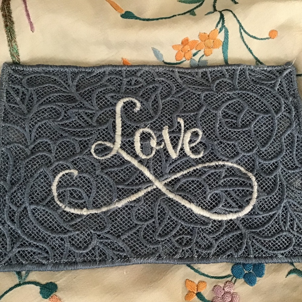 Embroidered Lace Envelope